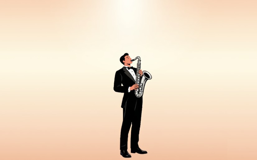 The elegant saxophonist